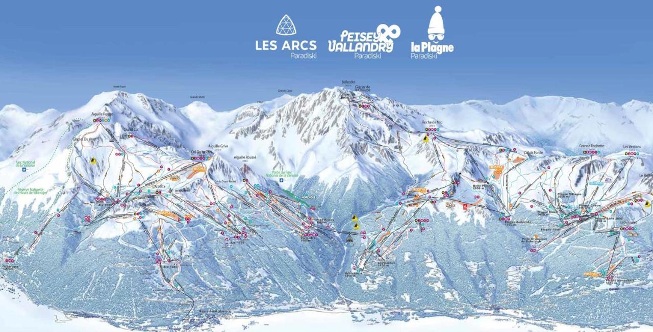 Les Arcs  Arc 1950, Ambiance Chalet Luxe 5/7Pers Dans Residence 5* Skis Aux Pieds Avec Spa מראה חיצוני תמונה